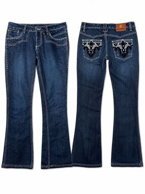 Antik Denim Y2K Embroidered Bootcut Jeans Western Cowgirl Whimsy Goth 29